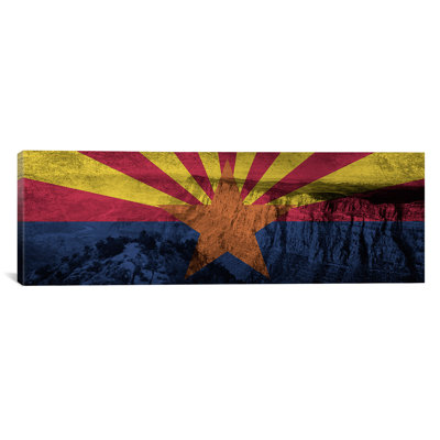 « arizona flag, grand canyon grunge », impression sur toile