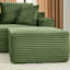 Canapé modulaire en velours côtelé avec console de rangement et USB sans assemblage-1193931768