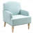 Modern Accent Chair with Retro Wooden Legs & Nailhead Trim-1244153537-1249661471-1261144260