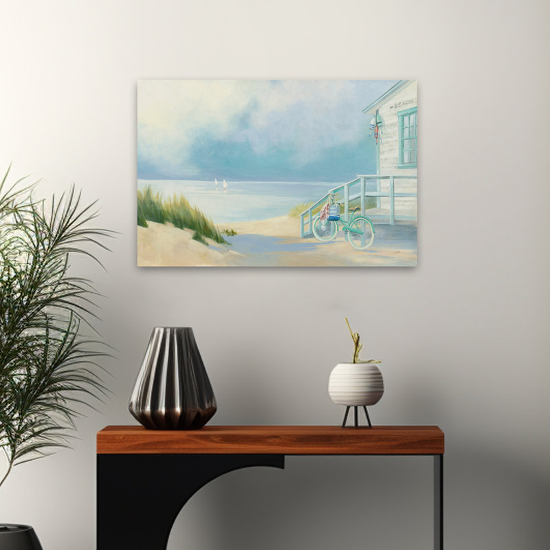 Balade matinale contemporaine et côtière à la plage, H 24 po x l 16 po