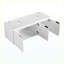 Meuble-lavabo suspendu de 122 cm (48 po) avec lavabo, porte d'armoire à fermeture amortie, design blanc moderne