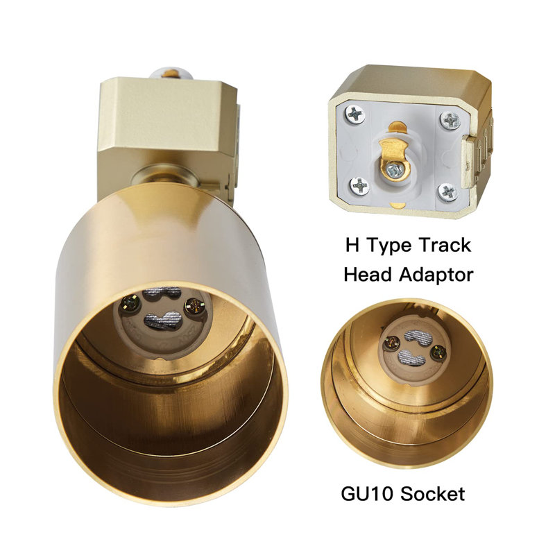 LED Track Lighting Heads Compatible with Single Circuit H Type Rail Ceiling Spotlight(Set of 4)