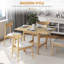 Table de salle à manger pliable, table à abattants avec structure en bois massif