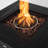 25'' H x 28'' W Outdoor Square Wicker Propane Gas Fire Pit Table with Lava Rocks and Lid