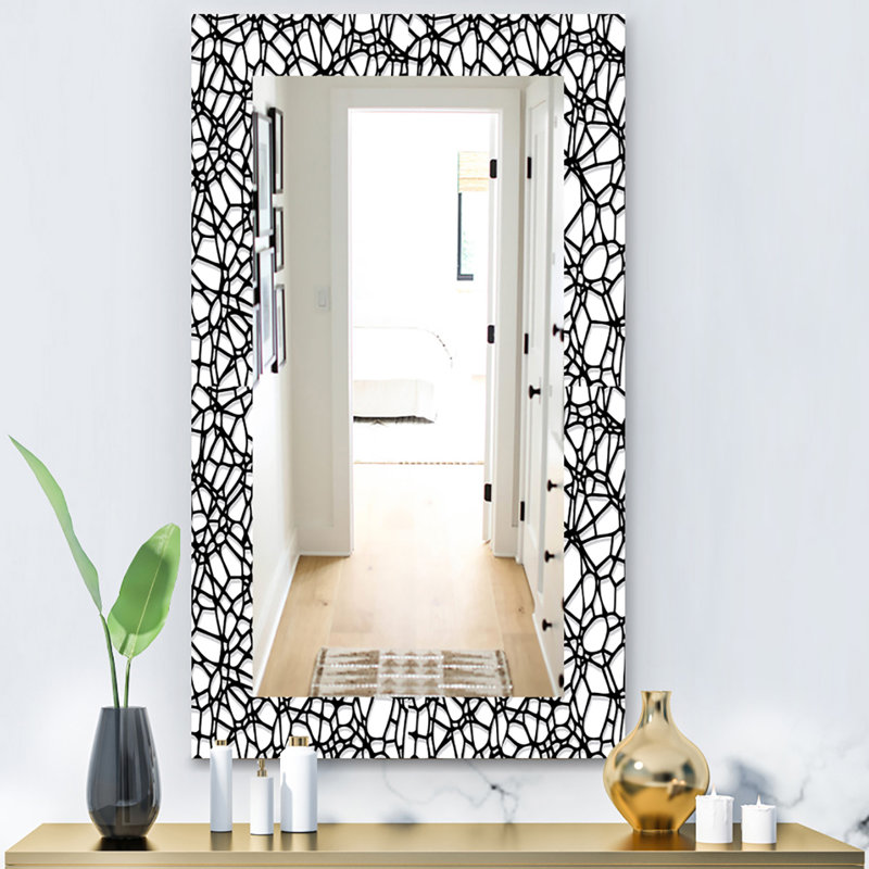 Motif abstrait de mosaïque - miroir décoratif abstrait, H 39,4 po x l 29,5 po