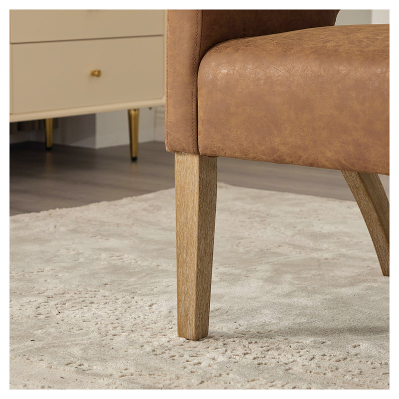 Fauteuil demi-tonneau Mid-Century, Brown Polyurethane