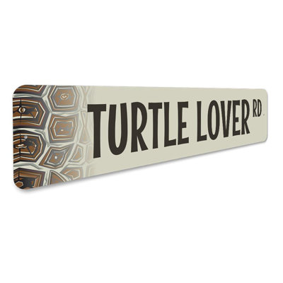 Turtle Lover Street Aluminum Sign