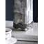 Vase décoratif en verre avec décorations en feuille de bronze - ensemble de 2 - 3 po de diamètre x 12 po - argent antique