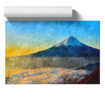 Mount Fuji Painting - Frameless Print