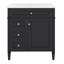 Ensemble de meuble-lavabo 30 po avec lavabo, 2 tiroirs et un tiroir basculant, porte d'armoire à fermeture en douceur-437560398