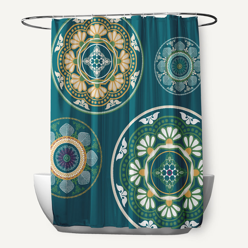 Rideau de douche Harrel, Bleu sarcelle
