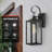 Balos Castle 1-Light 20.5 in. Outdoor Wall Light with Matte Black Finish and Clear glass shade-779222068-753438442
