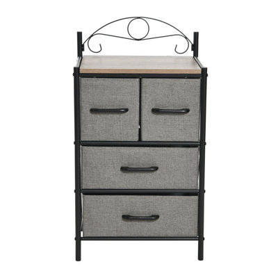 Ashwood Iron & Engineered Wood 4-Drawer Chest