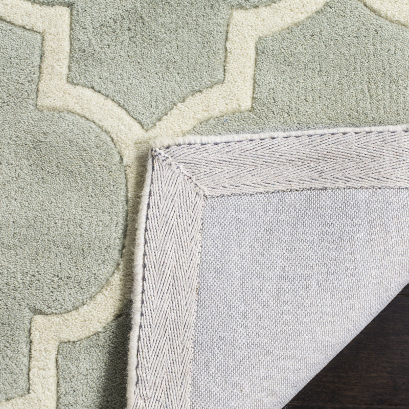 Janet Geometric Wool Hand Woven Area Rug, Rectangle 183 x 274 cm
