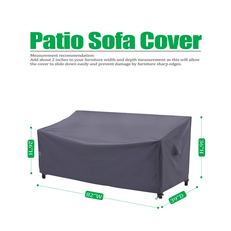 Housse pour canapé d'extérieur imperméable de qualité supérieure: tissu dernier cri anti-déchirure, garantie de 3 ans, gris