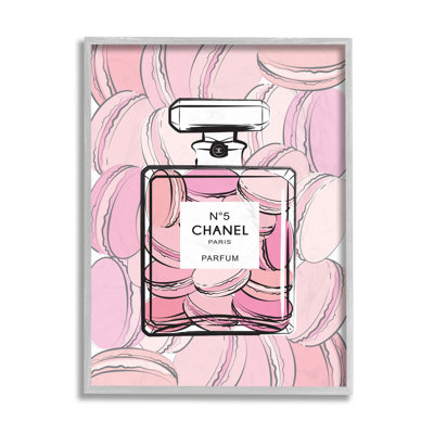 «Pink Macaron Dessert Perfume Fashion» par Martina Pavlova, reproduction d'art graphique