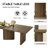 85.03" Rectangular Brown Dining Table,Modern Farmhouse Large  Kitchen Table for Kitchen, Bar, Living Room