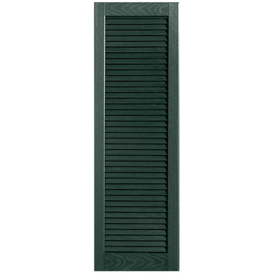 Straight Top Full-style Open Louver Shutters Pair