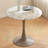 White Khaki Round Sintered Stone Dining table