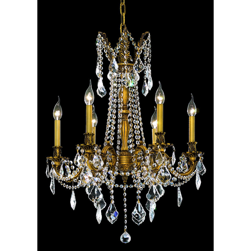 Ashmin Crystal Dimmable Classic / Traditional Chandelier, French Gold/Crystal (Clear)/Royal Cut
