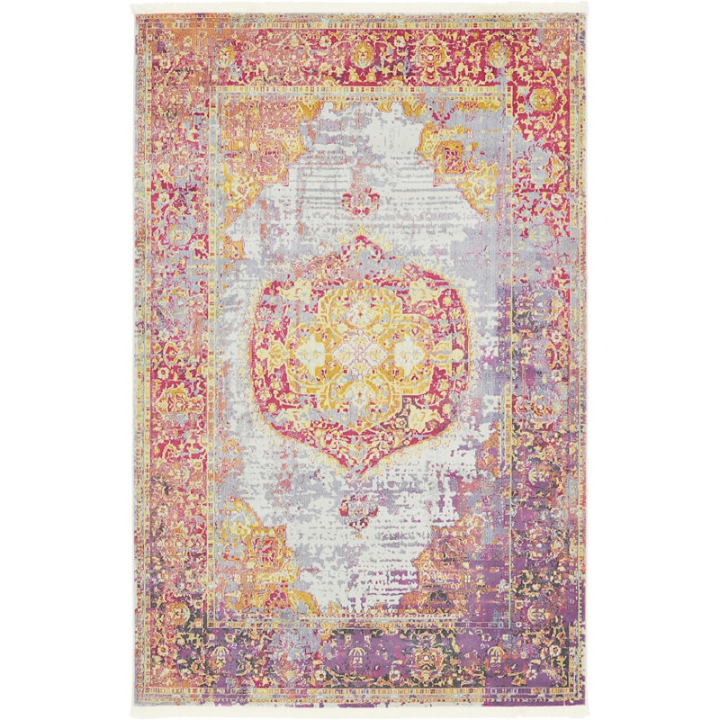Oriental Indoor Rug, Rectangle 5'5" x 8'