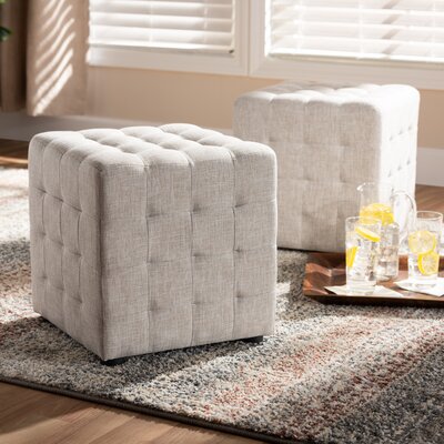 Charlton Home® Cantrell Upholstered Ottoman & Reviews | Wayfair