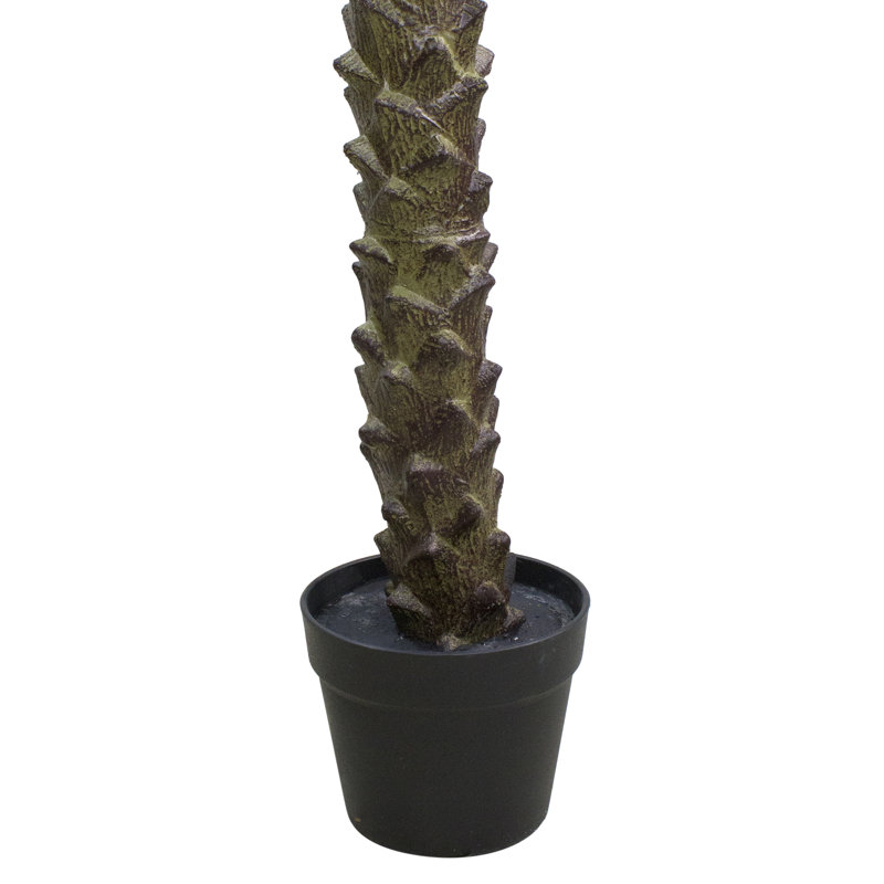 7.25' Green and Brown Potted Artificial Phoenix Palm Tree