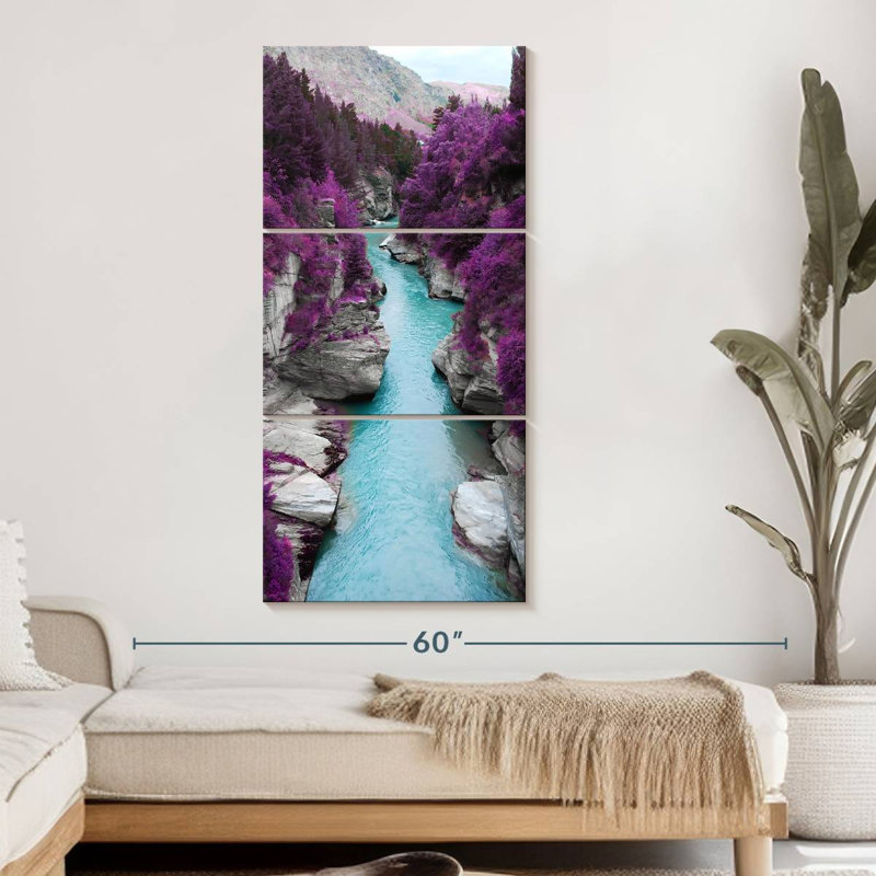 " Great Beyond " 3 - Pieces, 52" H x 24" W x 1.25" D