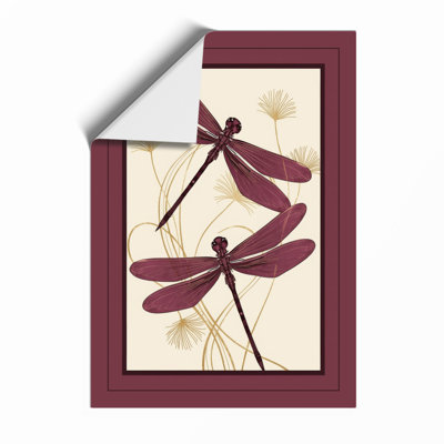 Dragonflies in Motion Botanical - Framed Print