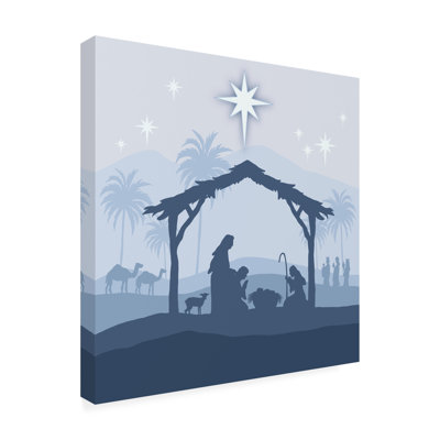 Bolog Blue Nativity I by Regina Moore