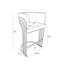 Tabouret de bar Teddy (24 po) et tabourets de bar (29 po) avec structure chromée-550984115-550327029-565970919