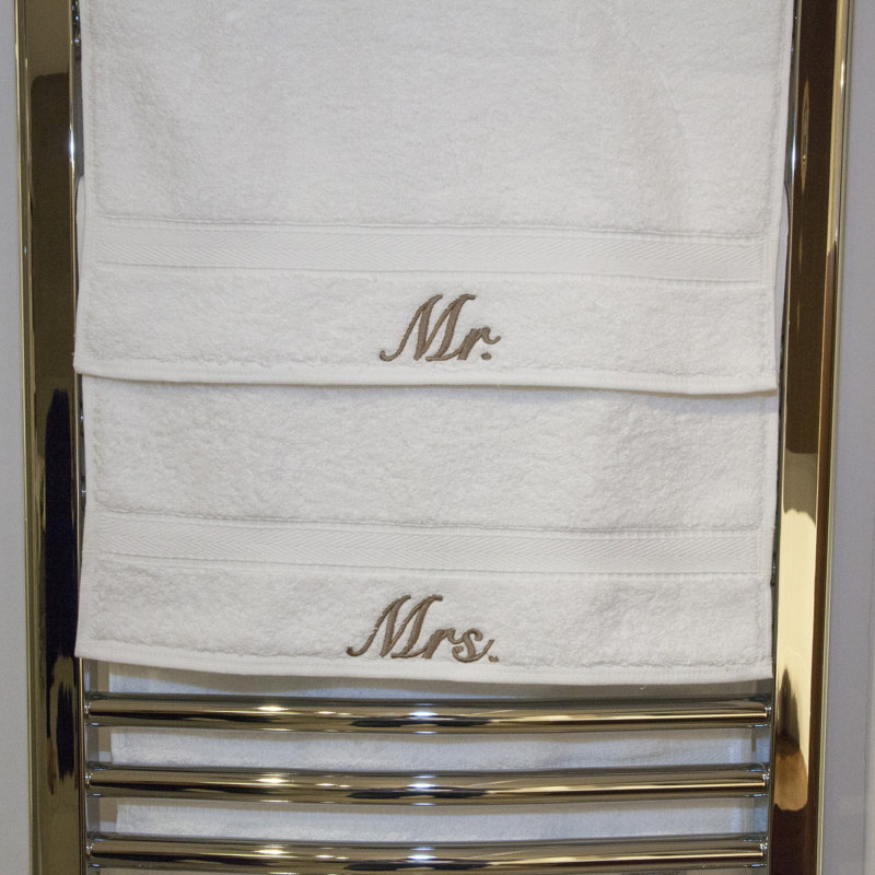 Ensemble de serviettes en coton turc personnalisable 2 pièces, Or