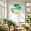 «Beach Scene», horloge murale en verre-1750494973