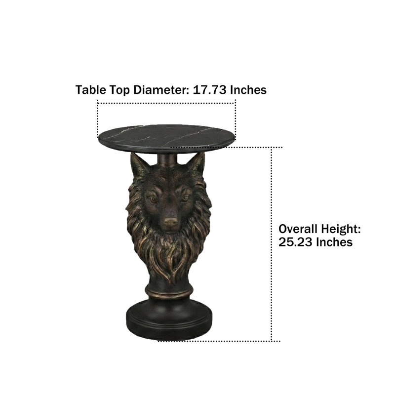 Table d'appoint de salon avec petite table d'appoint et table d'appoint étroite avec piédestal en forme d'animal