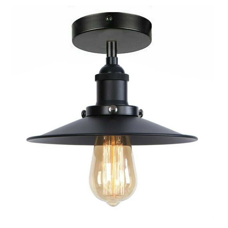 Brenna Semi Flush Mount, Black