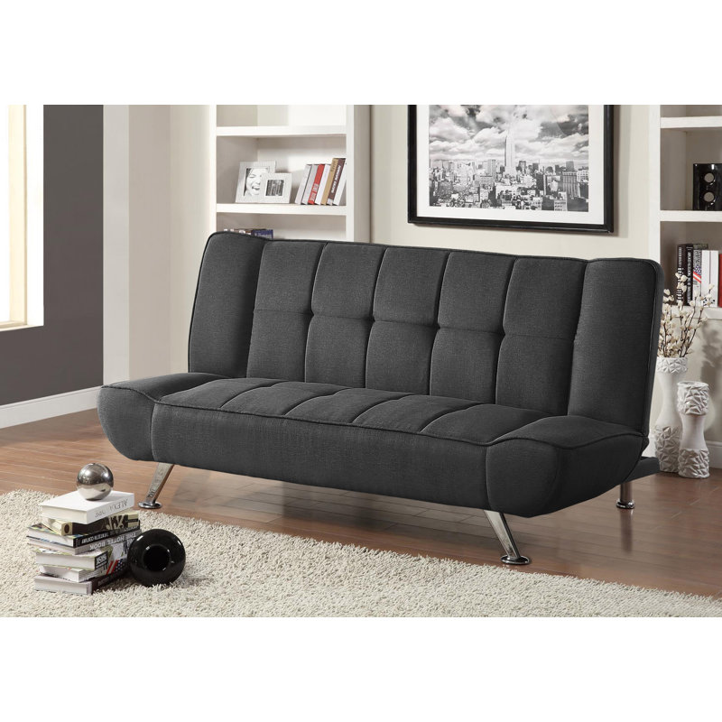 Canapé convertible Ciro, Gris, Lin
