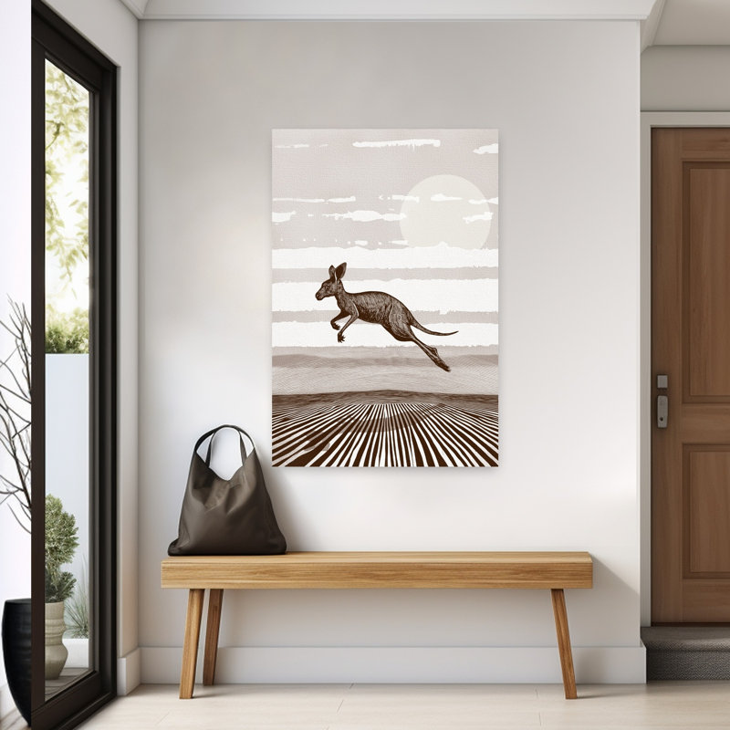 Reproduction d'art mural de paysage abstrait de la lune du désert, H 60 po x l 40 po
