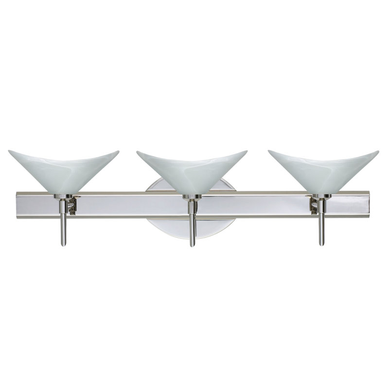 Hoppi 3 - Light Dimmable Vanity Light, Satin Nickel, Marble