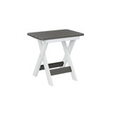 Berlin Gardens Regular Top With White Base Folding End Table