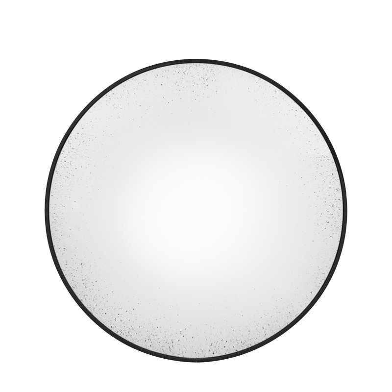 Aylanni Aluminium Round Mirror, Black