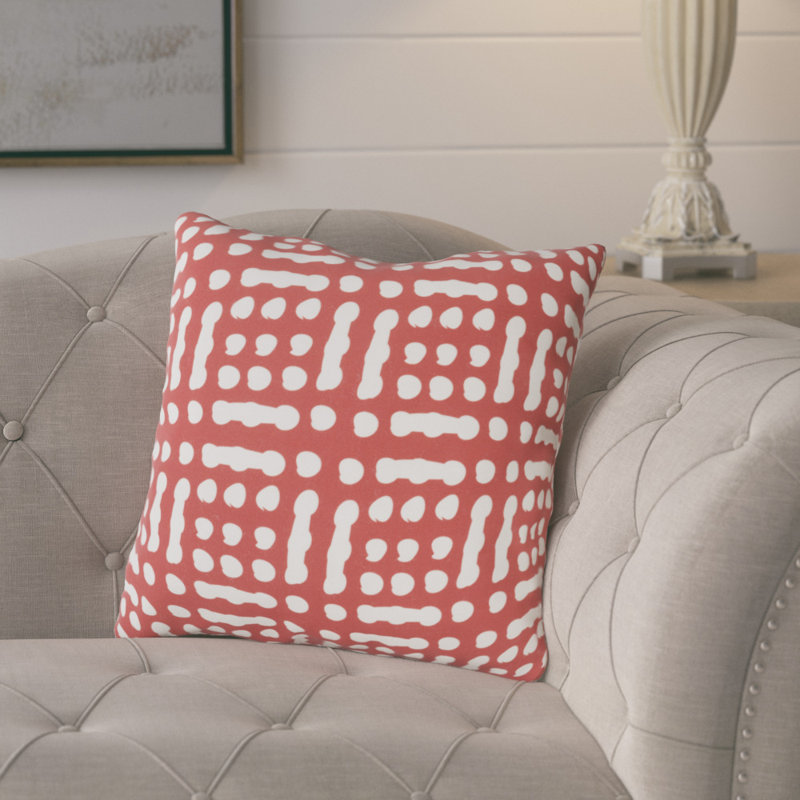 Winsor Polyester Throw Pillow, 20" H x 20" W x 5" D, Gray/Neutral