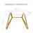47.3-Inch Rectangular Glass Dining Table, Suitable For 1-6 People, Modern Style Home Kitchen Dining Table, Equipped With Sturdy Metal Table Legs,Suitable For Dining Room,Living Rooms, Offices, Gold-927981315