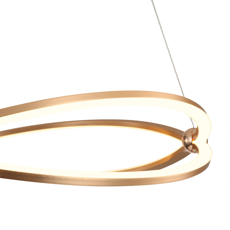 Lustre Watford, H 122 po x l 18,88 po x P 18,88 po, Or anodisé, 34 W