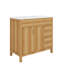 Meuble-lavabo en bois 36 po, 2 portes à fermeture douce, 3 tiroirs à fermeture douce, tablette réglable