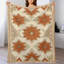 Jeté géométrique en flanelle de luxe à motif floral-132936451
