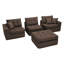 Canapé convertible en coin avec méridienne à compression Corduroy, canapé modulaire en L avec éponge haute densité, canapé convertible sans assemblage requis-989088686