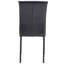 Black Pu Leather Dining Chair With Soft Cushion, High Back Upholstered Dining Chair With Metal Legs-1364813121