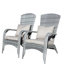 Chaise de patio avec coussins (coussin gris)