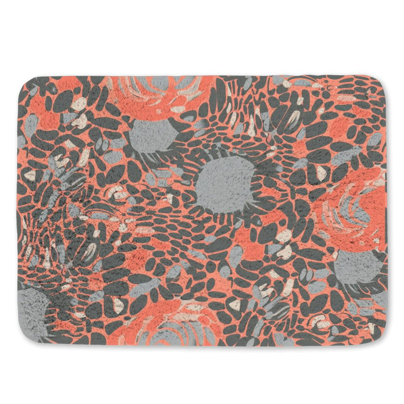 Darrold Microfiber / Microsuede Non-Slip Bath Mat, 21" W x 34" L