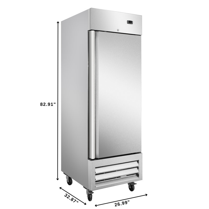 27" Stainless Steel Upright Convertible Refrigerator Freezer
